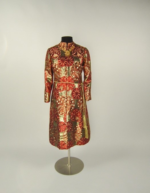Image of Bronze Lurex evening dress, ca. 1968